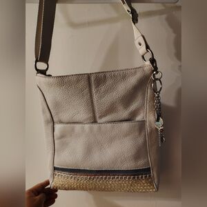 The Sak Cream and Tan Shoulder Bag